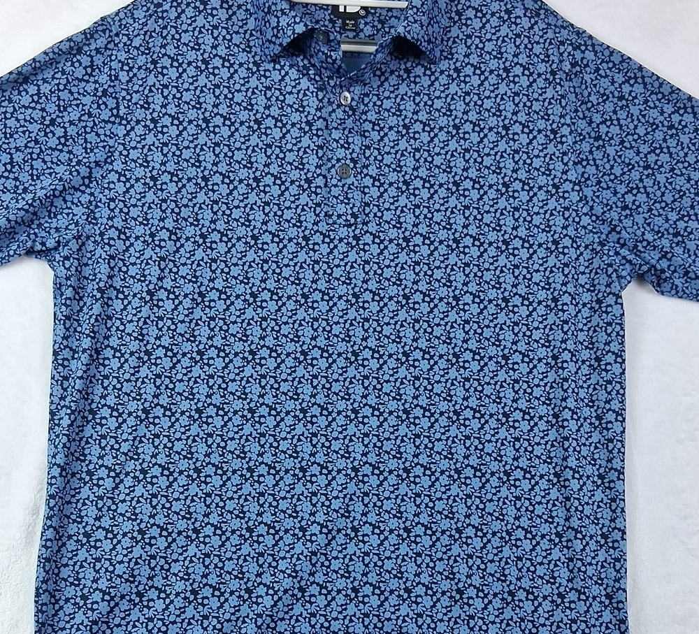 FootJoy Performance Golf Polo High Tech ProDry Shirt Painted Floral Print